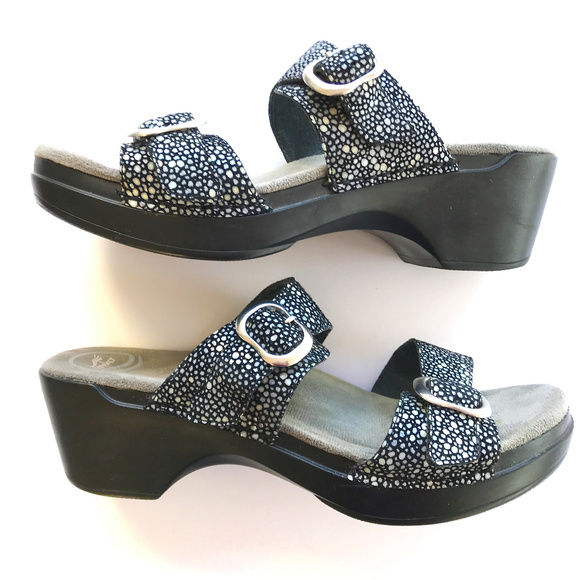 Dansko Shoes - DANSKO Sophie Metallic Polka Dot Sandals